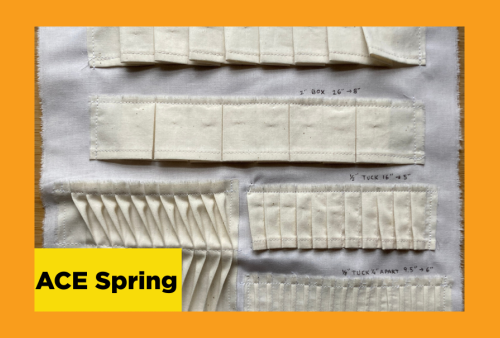 a beautiful sampling of different kind of stitches student's learn in sewing fundamentals at the school of the art institute of chicago