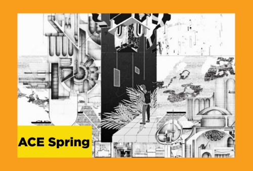 an architecturally styled drawing that is fantastical in its precision
