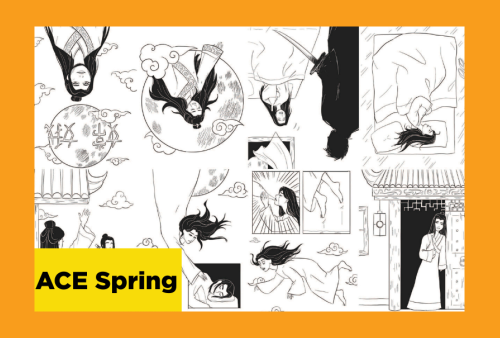 a black and white graphic comic that plays with panels composition to tell a story