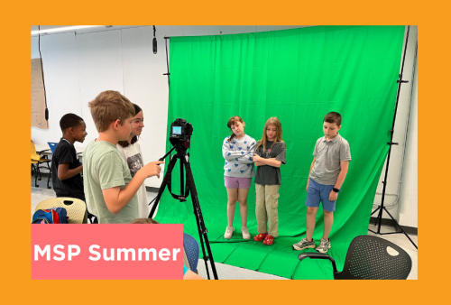 two young directors try their hand at directing their peers in a video shot before a green screen