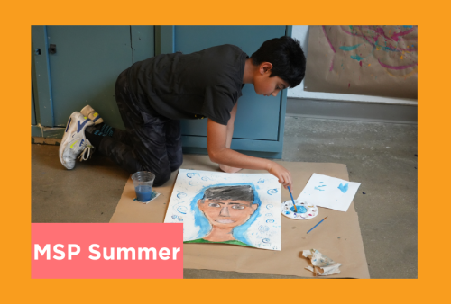 a student draws a really endearing self portrait