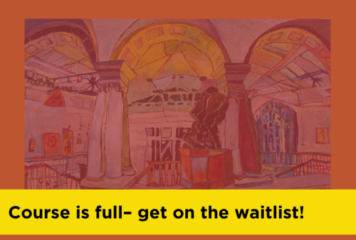 Painting of a museum gallery