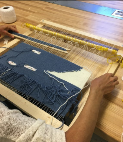 ACE frame loom weaving