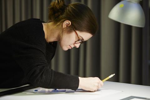 Woman drawing