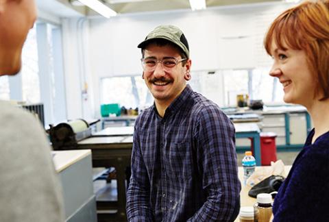 Students smiling