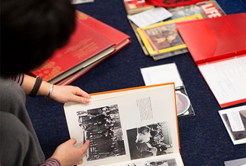 Student with books