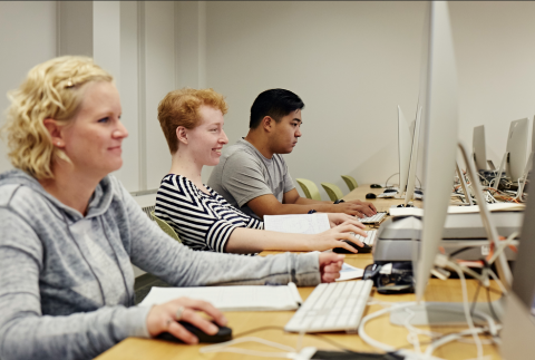 Students at their computers