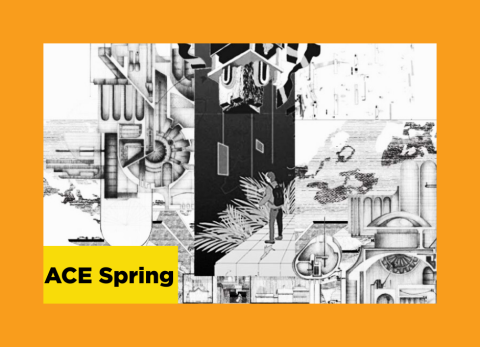 an architecturally styled drawing that is fantastical in its precision