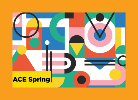 colorful blocks of color created in illustrator create a playful visual field