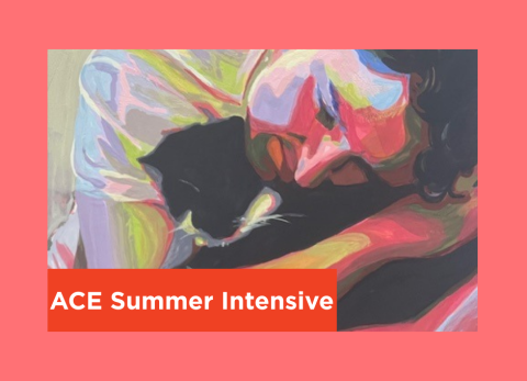 Browen Butler's sweet painting of a man and his cat