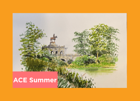 David Aitchison's lovely drawing from his view in a chicago park