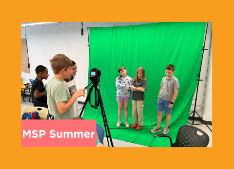 two young directors try their hand at directing their peers in a video shot before a green screen