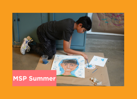 a student draws a really endearing self portrait