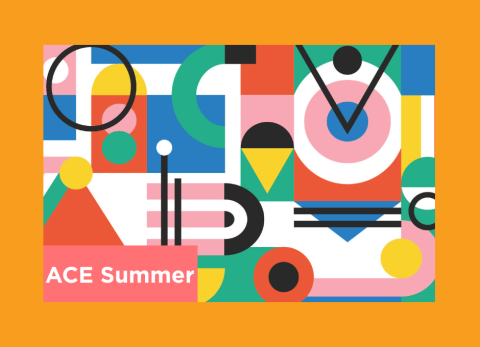 colorful blocks of color created in illustrator create a playful visual field 