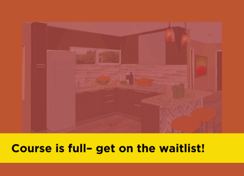 Illustrator rendering of a kitchen